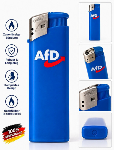 Cricket werbe feuerzeug blau - werbe-feuerzeug,
