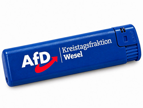 Afd werbe feuerzeug blau - blau, –