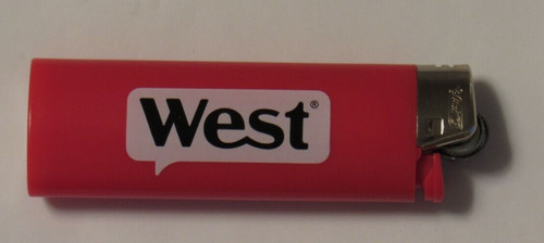 Werbe feuerzeug west bic - west,
