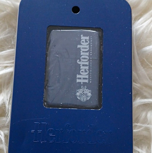 Herforder werbe feuerzeug blau - herforder,