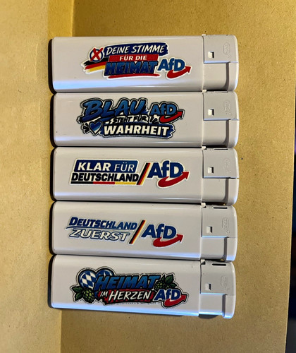 Afd werbe feuerzeug - afd, set